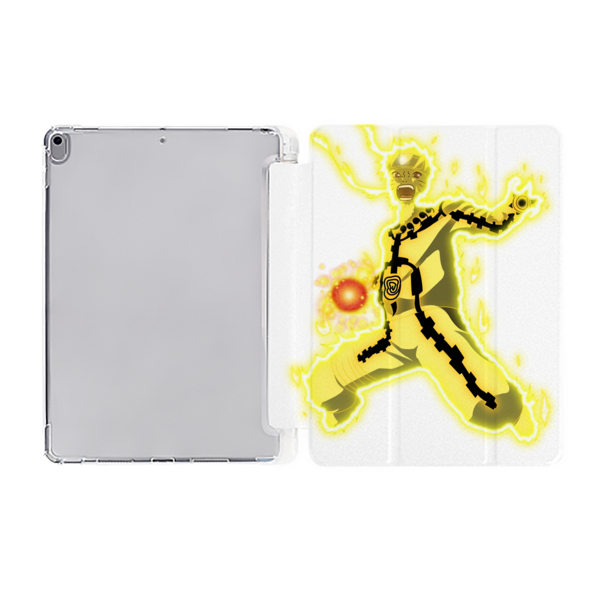 （画像用） NARUTO -ナルト- うずまき ナルト Uzumaki Naruto IPad ケース ペン収納付き 三つ折りスタンド PUレザー×シリコン 対応機種9.5/10.5/10.9インチ